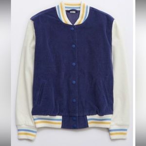 Aerie Corduroy Varsity Bomber Jacket